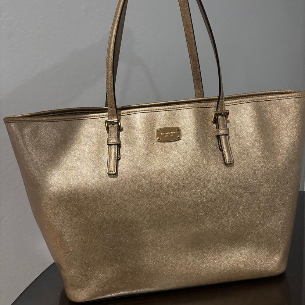 Michael Kors Gold Big Tote